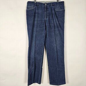 Brioni Marmolada Washed Cotton Blend Mens Size 38R Blue Denim Jeans